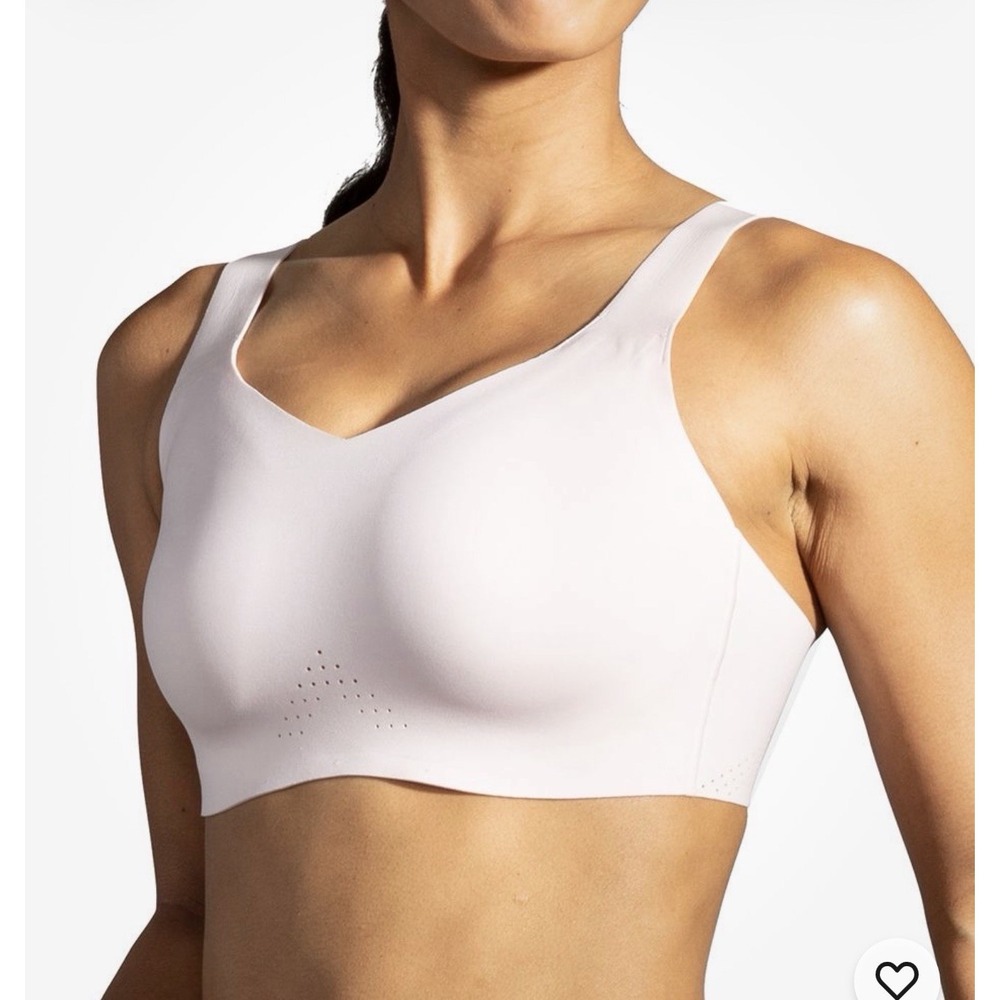Brooks 34C 350078 Dare Underwire Run Sports Bra Holds Me In Rosewater New